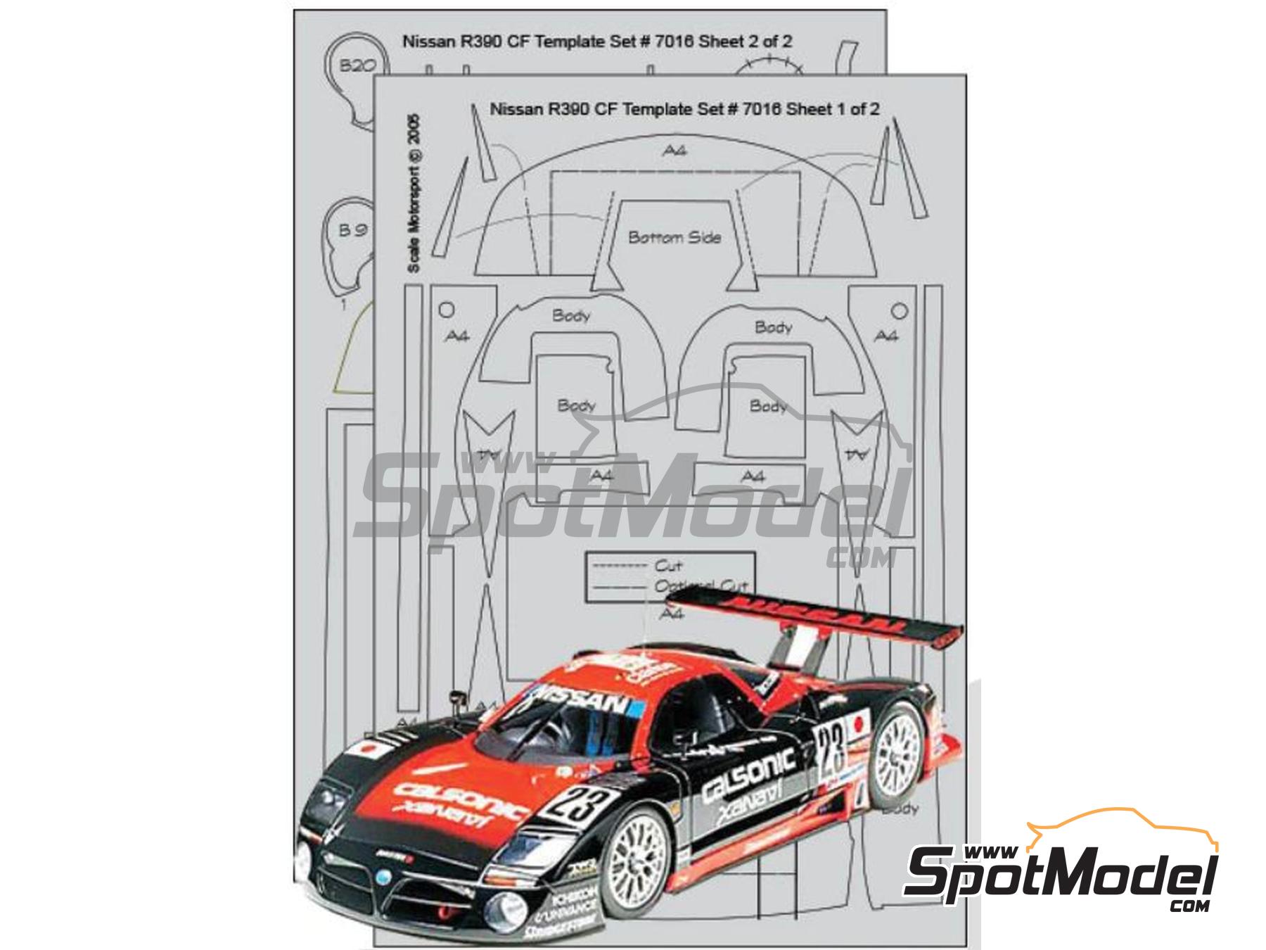 Scale Motorsport 7016: Carbon fibre pattern decal set 1/24 scale